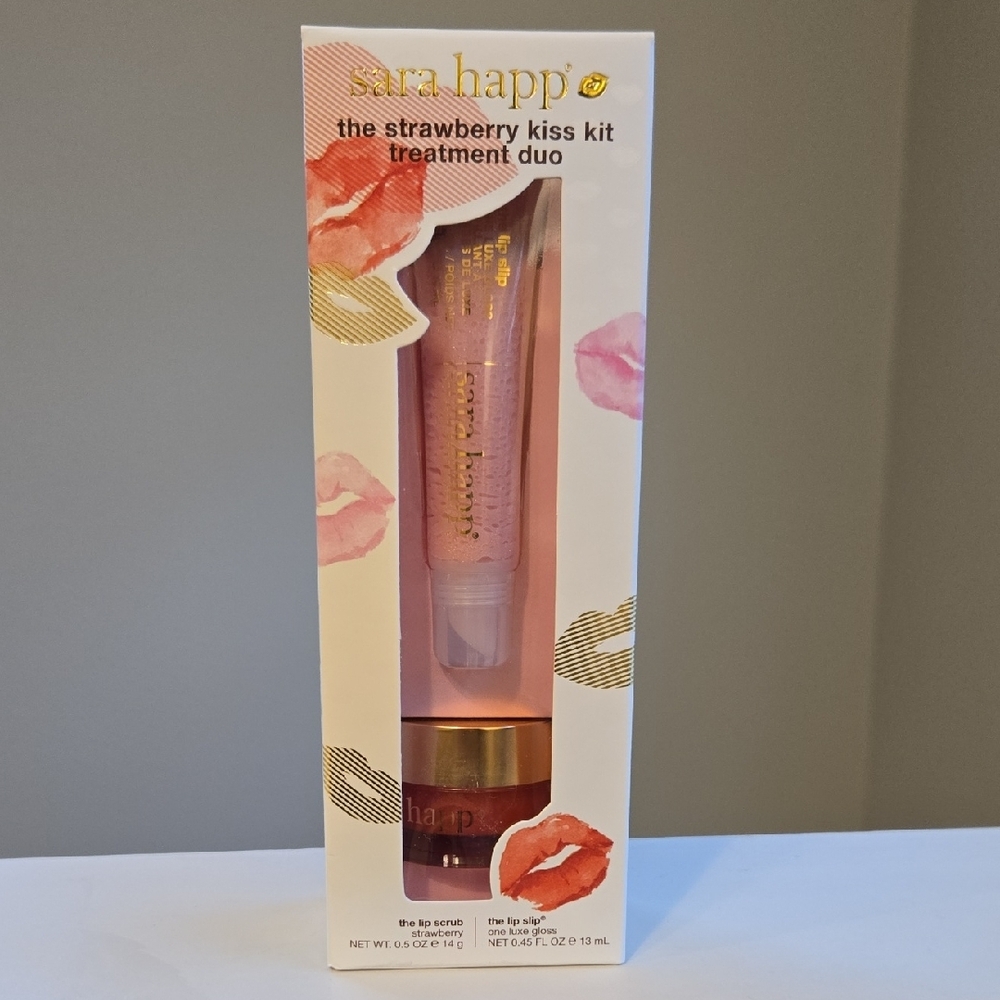 NWT Sara Happ Strawberry Kiss Kit Treatment Duo